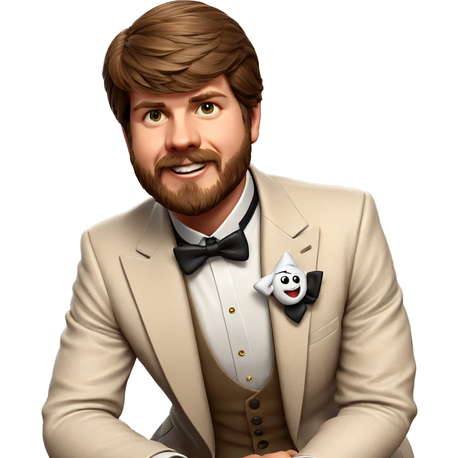 dapper gentleman with bowtie emoji