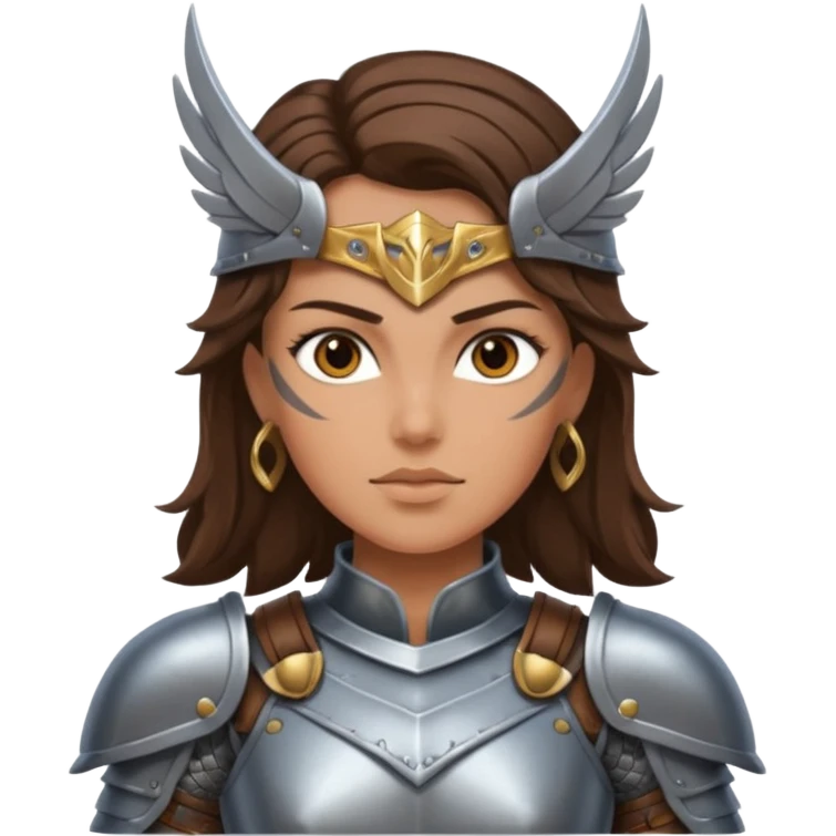Valkyrie warrior brunette emoji