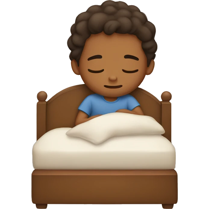 Little brown boy sleeping emoji