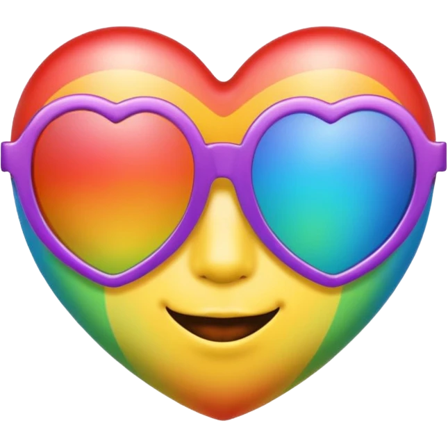 heart with rainbow sunglasses emoji