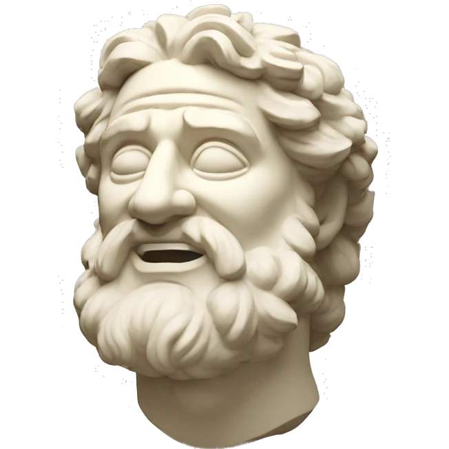 Ancient Greek King Odysseus Statue Face Only, Rolling on the floor laughing, Off-white emoji