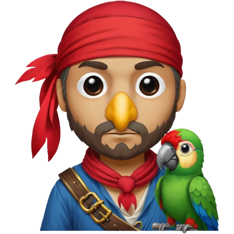 pirate and parrot emoji
