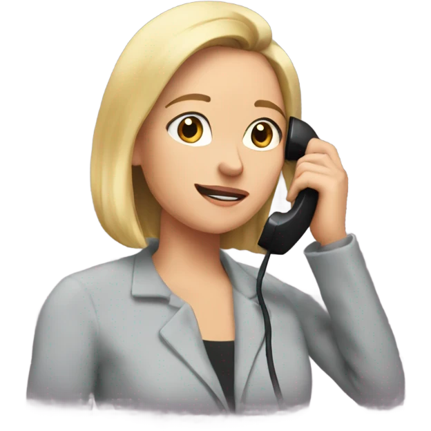 Melanie talking to Chandler on the phone  emoji
