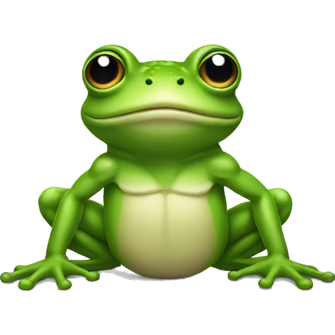 frog with muscle emoji