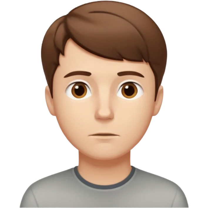 white guy looks up thoughtfully emoji