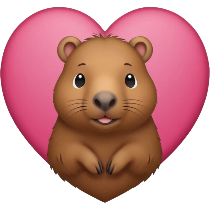 capybara in a heart emoji