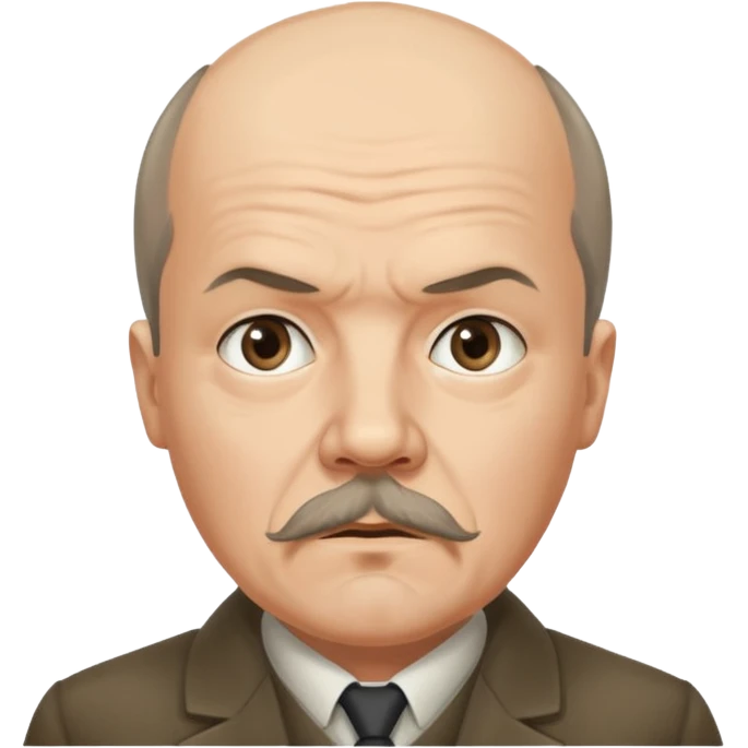 Photorealistic surprised Lenin emoji
