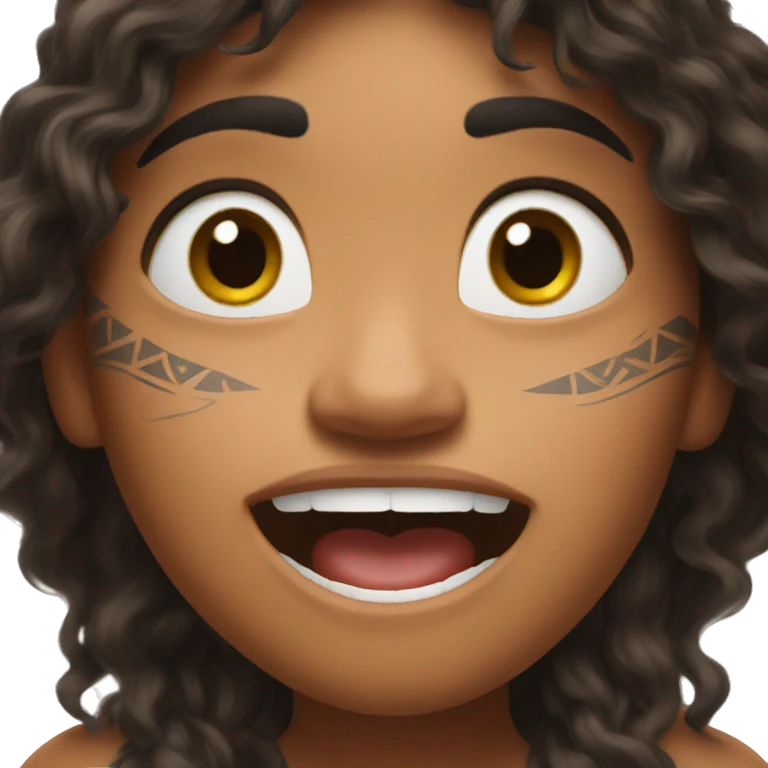 Moana saying hello emoji
