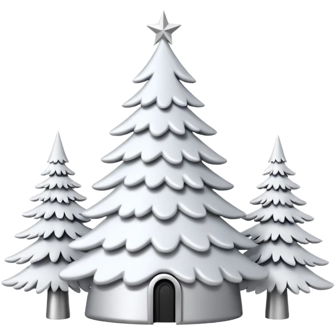 make it aesthetic white christmas decore like its from pinterest emoji