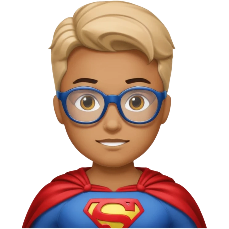 Glasses-Wearing super Heroe emoji