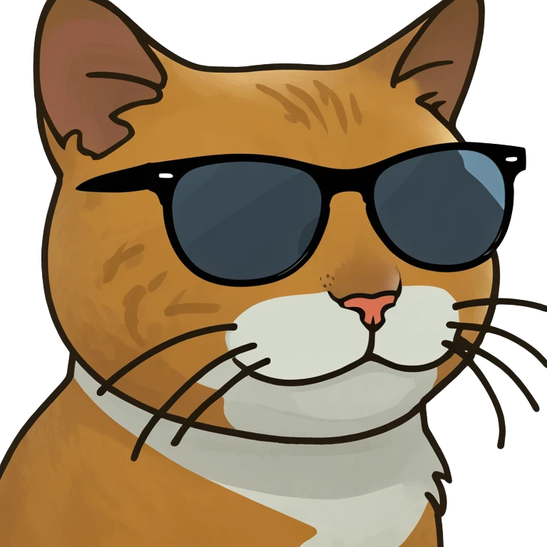 Cat with sunglasses emoji