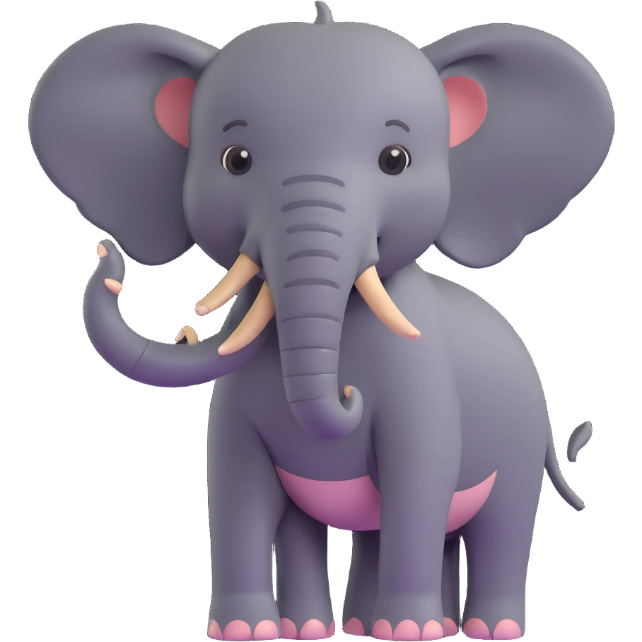 elephant with raised trunk emoji