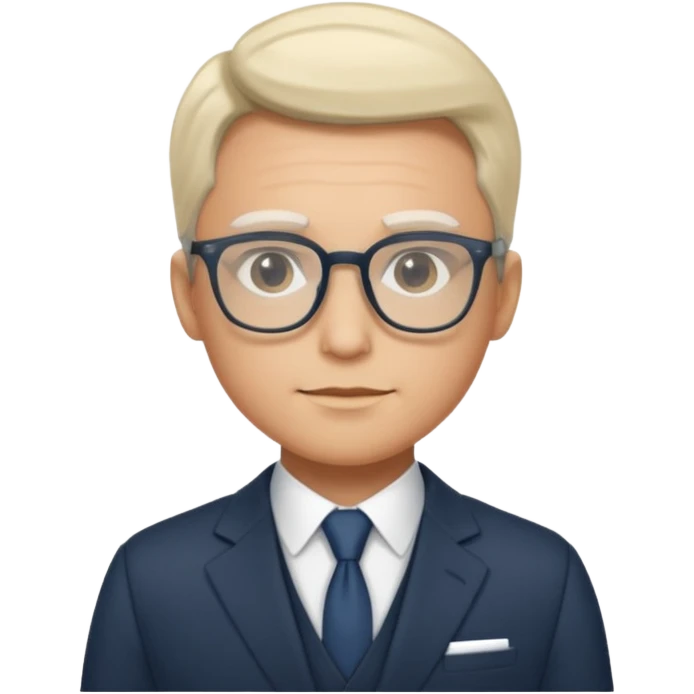 Person in suits wearing glasses emoji