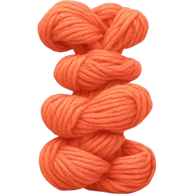 orange yarn emoji into pink emoji