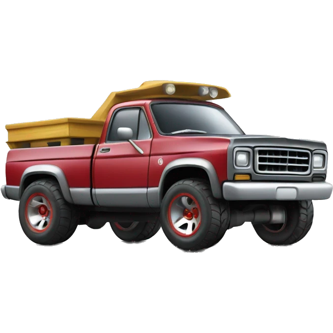 Cartuned pickup truck toy emoji