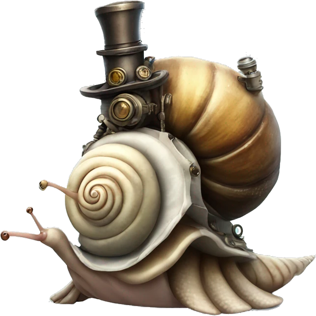 frozen steampunk snail emoji