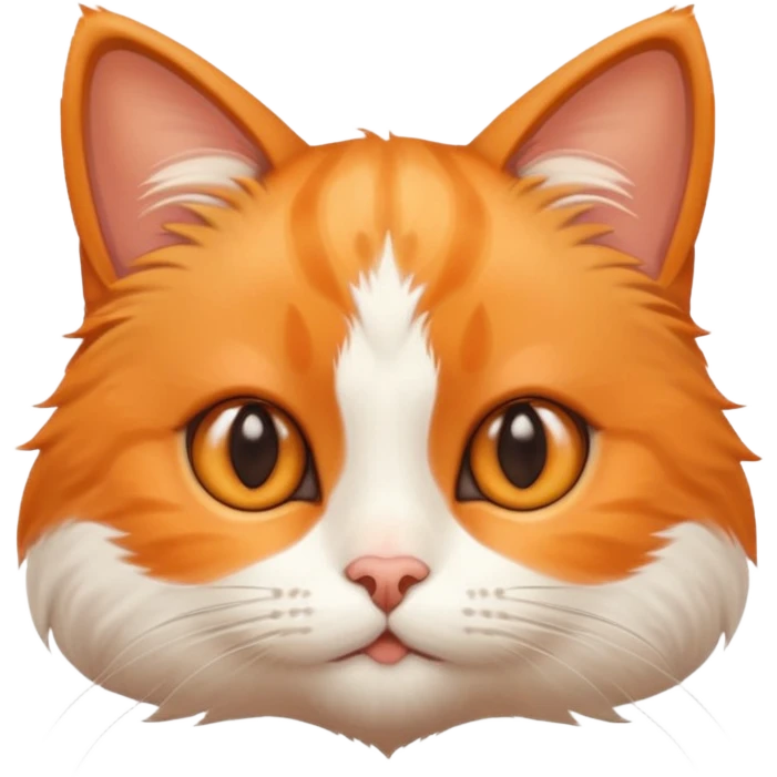 cute cat face, simple and expressive emoji