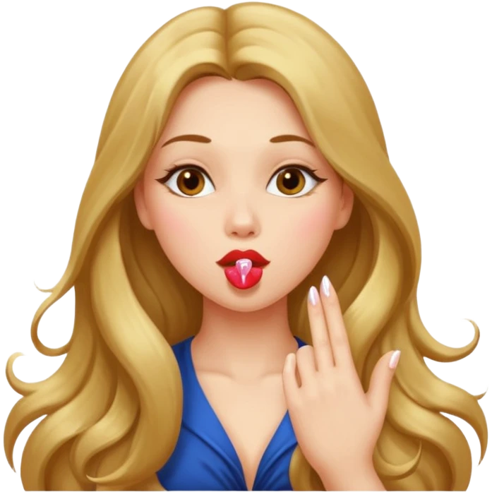 Sexy woman with a big butt blowing kisses emoji