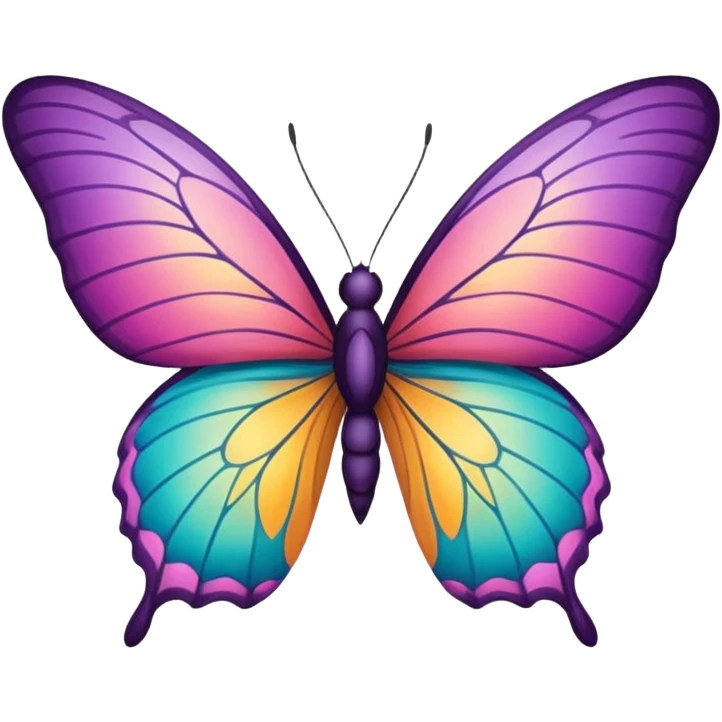mariposa aesthetic de color emoji
