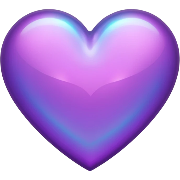 purple heart with a holographic shine emoji