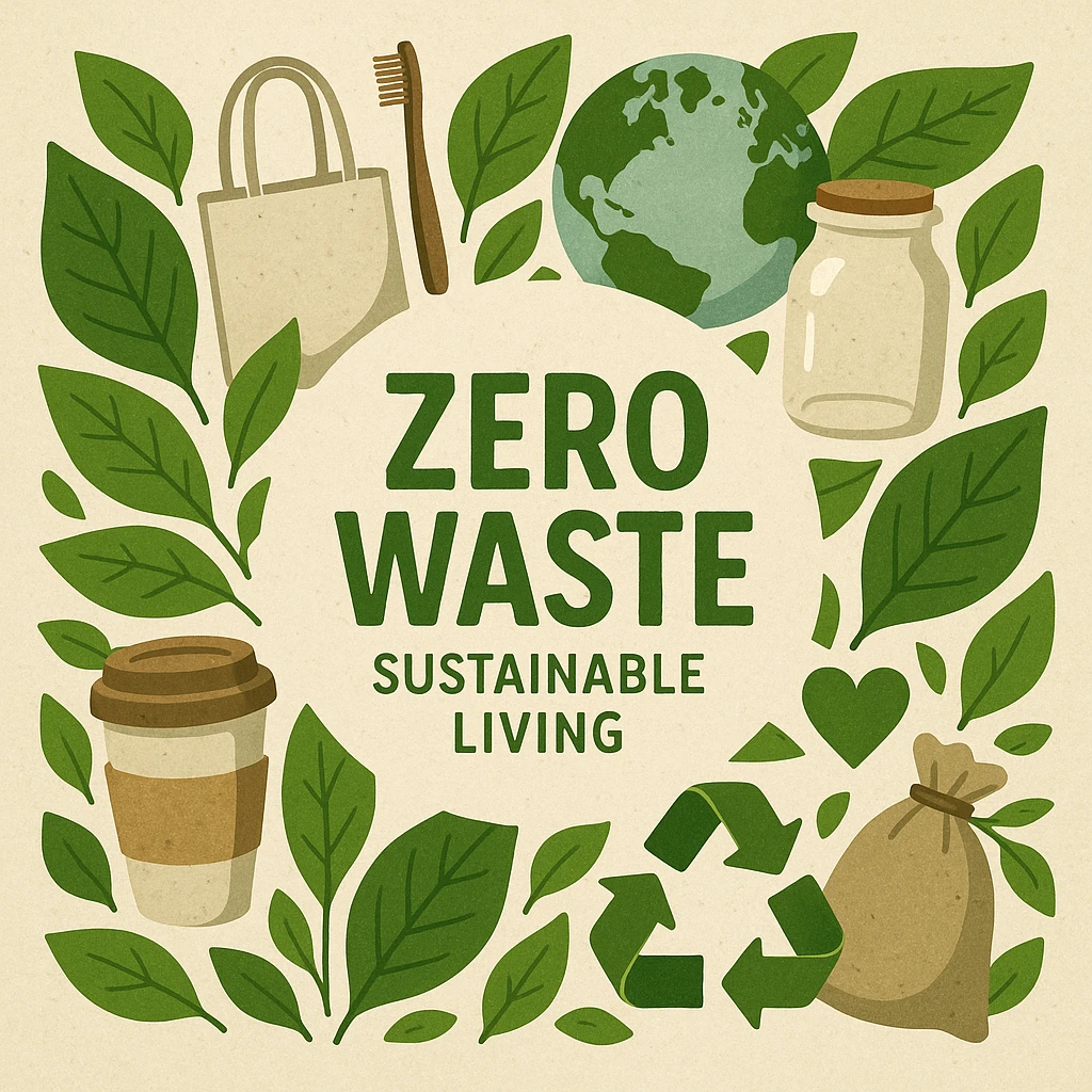 zero waste, sustainable living, nature, green leaves, environmental care emoji