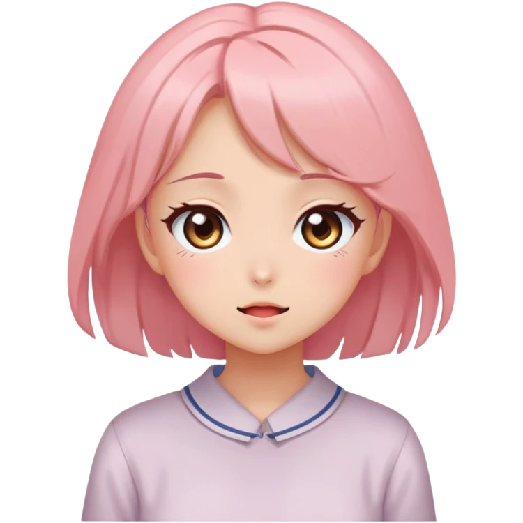 Anime girl clapping cheeks emoji