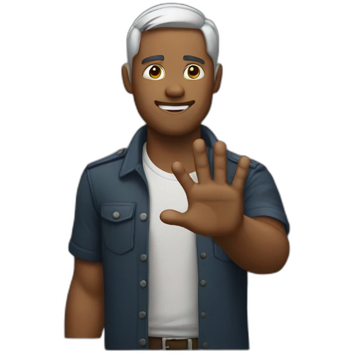 powell holding his palm up emoji