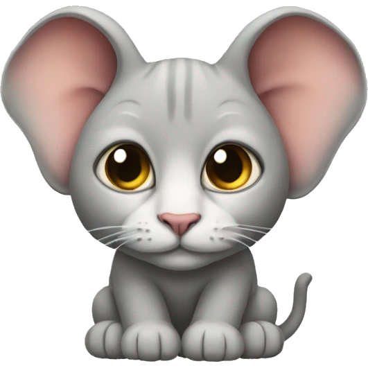 hybrid of cat and elephant with big ears emoji