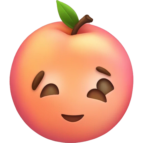 A pink-colored peach emoji