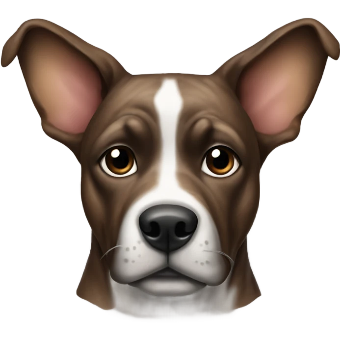 Dog brindle with pointed ears  emoji