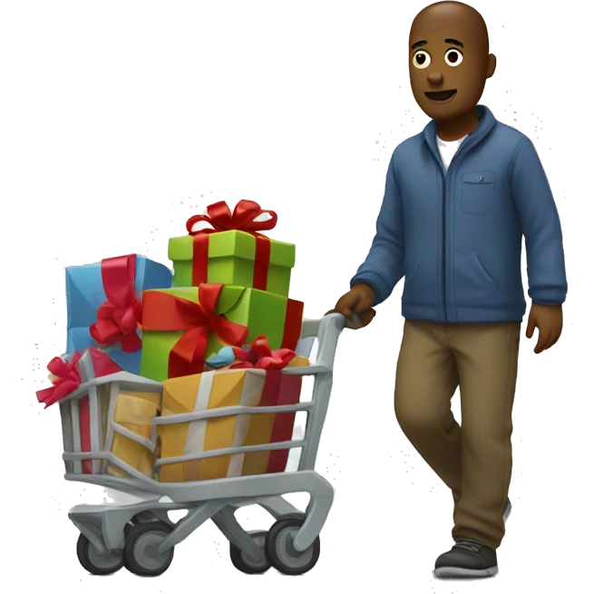 Walking out with gifts  emoji