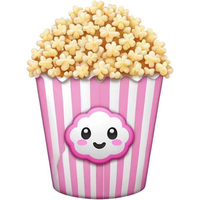 Popcorn that is pink emoji