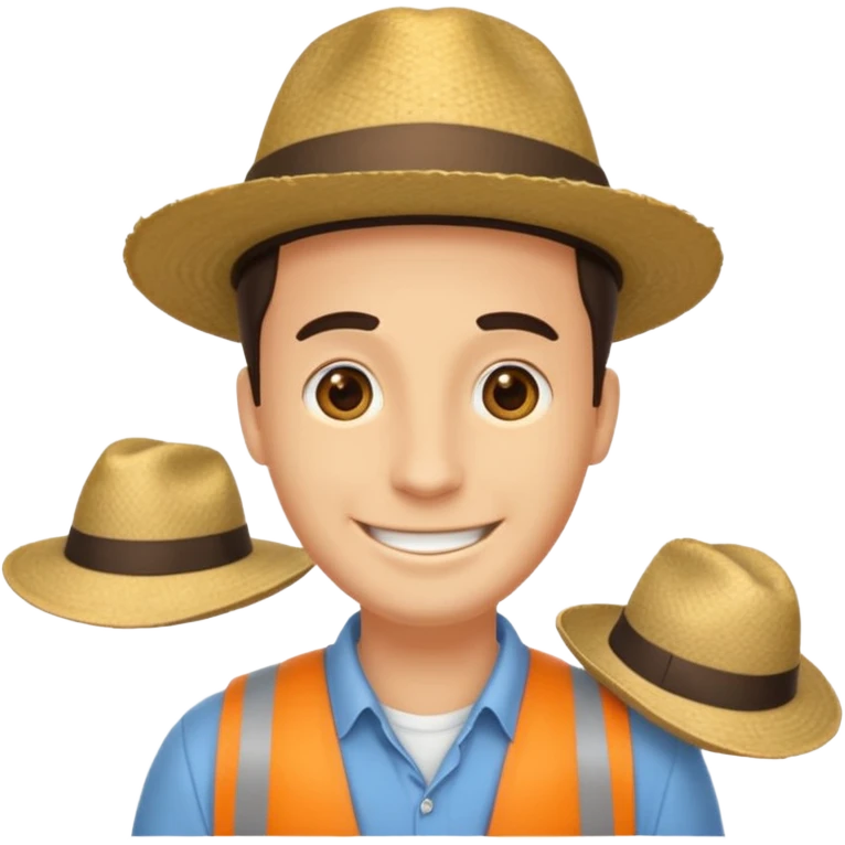 homme créole réunionnais  avec chapeau embouteillage route  emoji