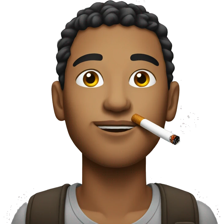 Mixed guy smoking  emoji