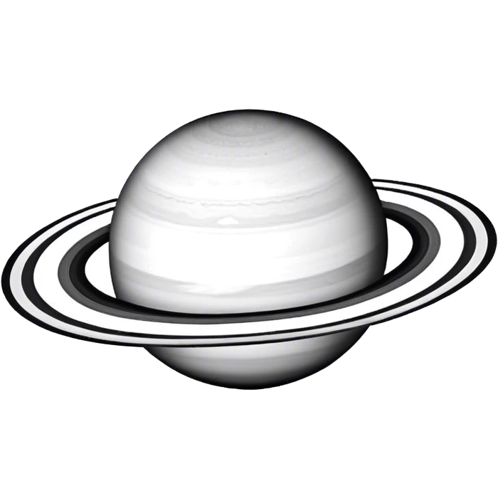 Saturn black and white simple outline small emoji