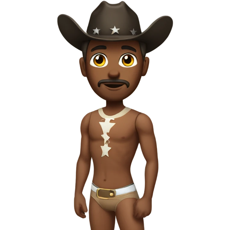 Cowboy in a leotard emoji