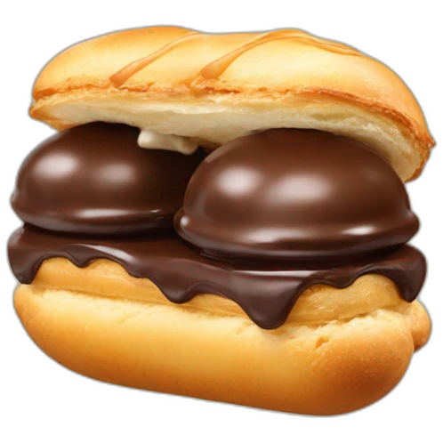 one eclair with two profiteroles emoji