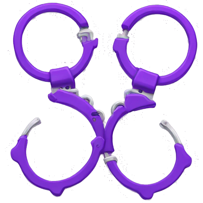 Purple handcuffs  emoji