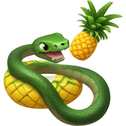 snake with pineapple emoji