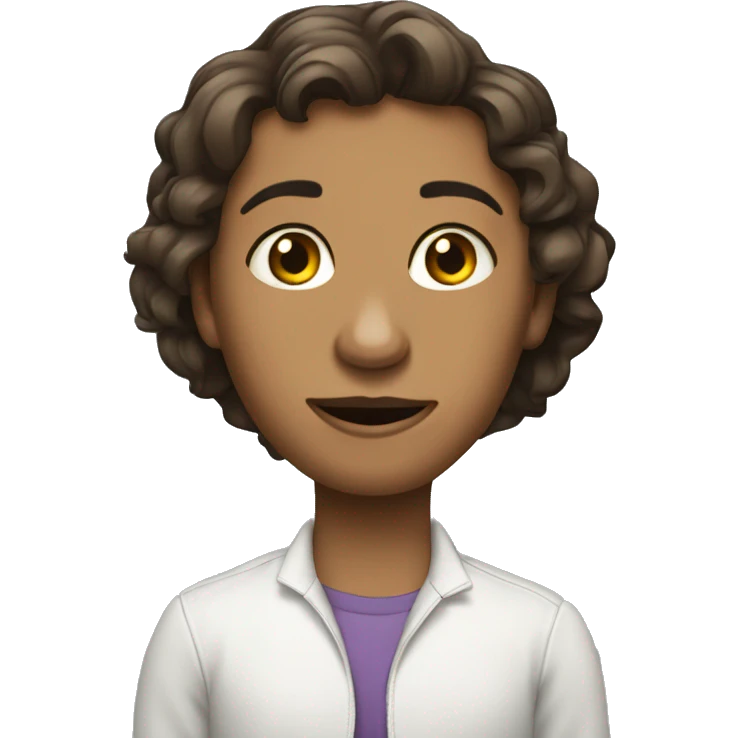 Девушка брюнетка шлет сердечки emoji
