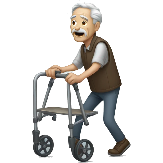 Metal walker for old people emoji