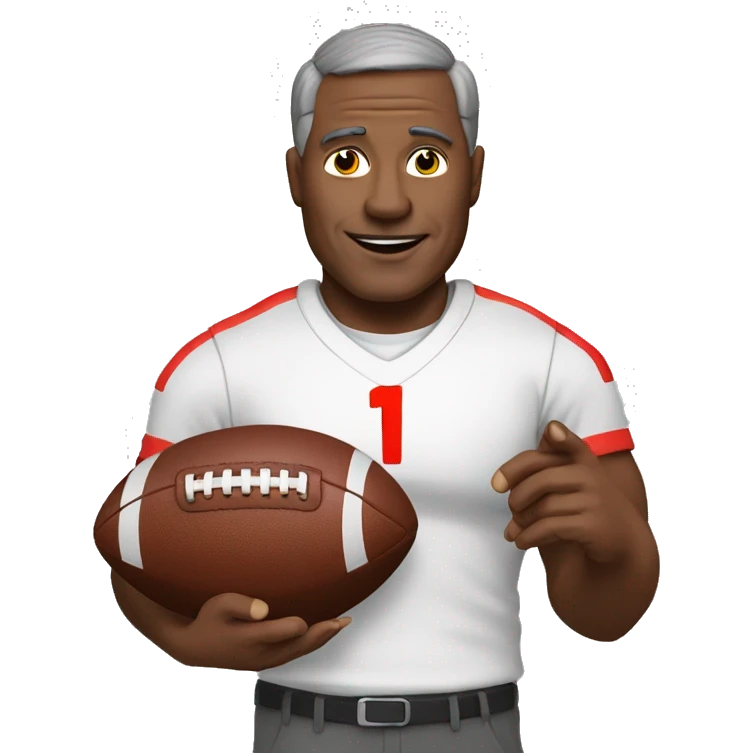 Football coach with tomatoe emoji