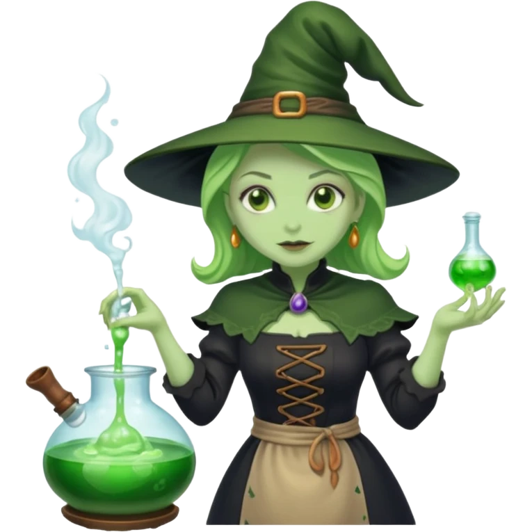 green witch cooking potion emoji