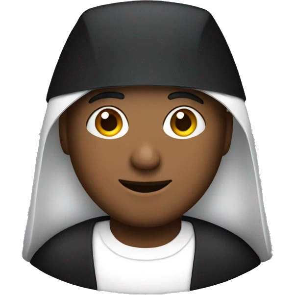 A man wearing a nuns hat/costume  emoji