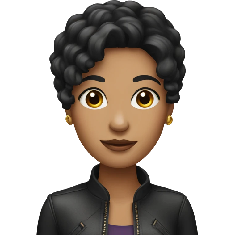 stylish female with black hair emoji