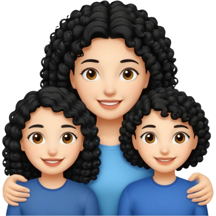 a pretty bratz fair girl with curly black hair with another girl bestfriend emoji