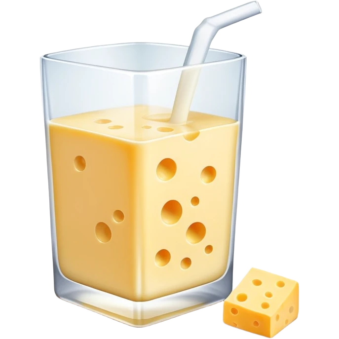 glass of milk and cheese emoji