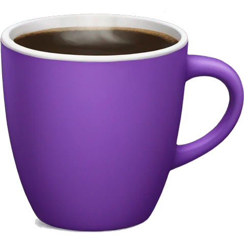 Purple coffee cup emoji