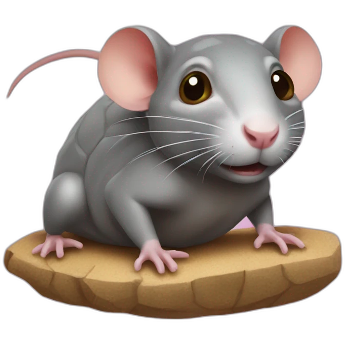 Rat sur tortue emoji
