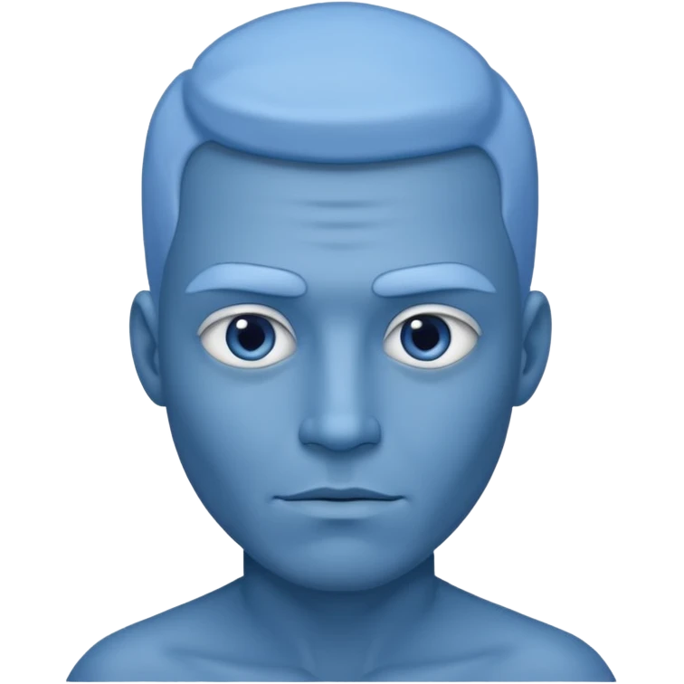 Blue skinned man emoji